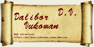 Dalibor Vukoman vizit kartica